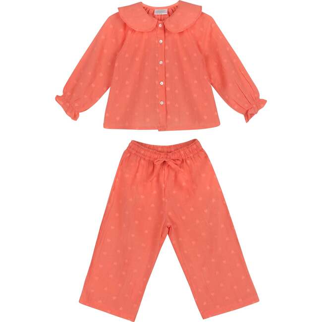 Heart Blouse & Pants Set