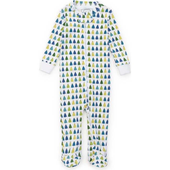 Parker Zipper Footie Pajama, Christmas Tree Cool