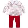 Morgan Set Girls' Legging Set, Hot Cocoa Santa - Mixed Apparel Set - 1 - thumbnail