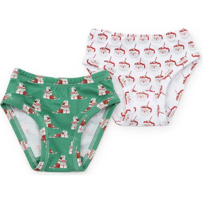 Lauren Girls' Underwear Set, Hot Cocoa Santa/Santa's Helper