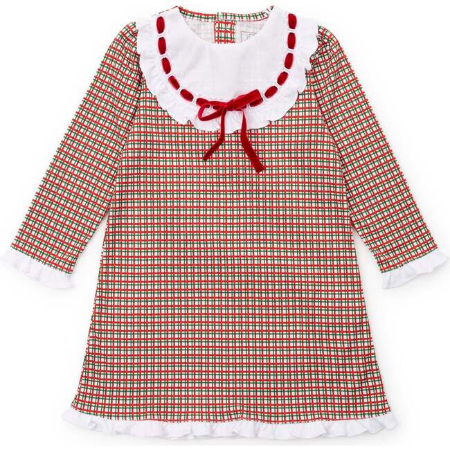 Emersyn Girls' Lace Trim Dress, Holiday Plaid