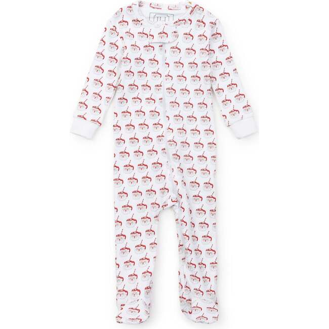 Parker Zipper Footie Pajama, Hot Cocoa Santa