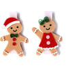 Happy Gingerbread Cookies Hair Clips - Hair Accessories - 1 - thumbnail