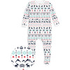 The Organic Zipper Footie, Ski Club - Footie Pajamas - 1 - thumbnail