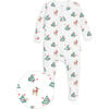 The Organic Zipper Footie, Tinsel Trees - Footie Pajamas - 1 - thumbnail