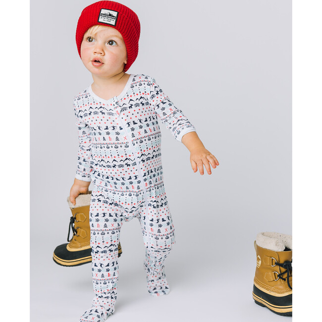 The Organic Zipper Footie, Ski Club - Footie Pajamas - 2