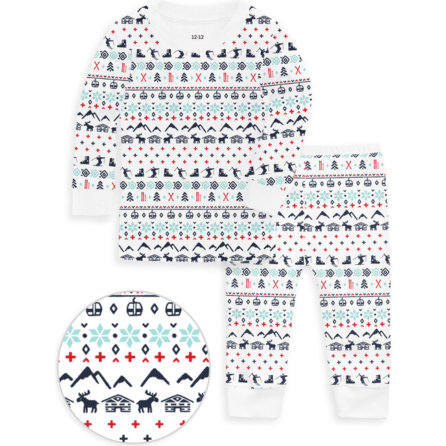 The Organic Long Sleeve Pajama Set, Ski Club