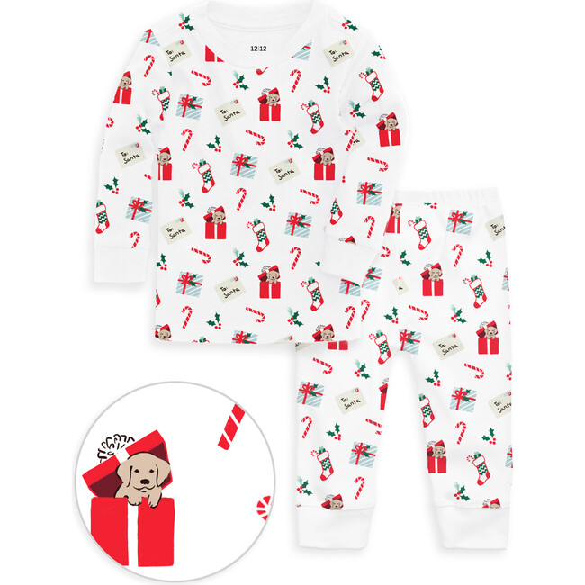 The Organic Long Sleeve Pajama Set, Santa I Want a Puppy