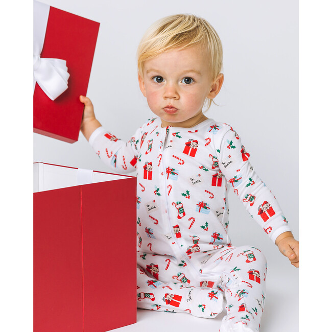 The Organic Zipper Footie, Dear Santa I Want a Puppy - Footie Pajamas - 2