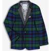 Tuxedo Suit Jacket, Blackwatch Velvet Plaid - Blazers - 1 - thumbnail