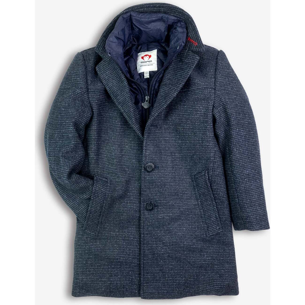 City Overcoat, Checkered Ink - Appaman Outerwear | Maisonette