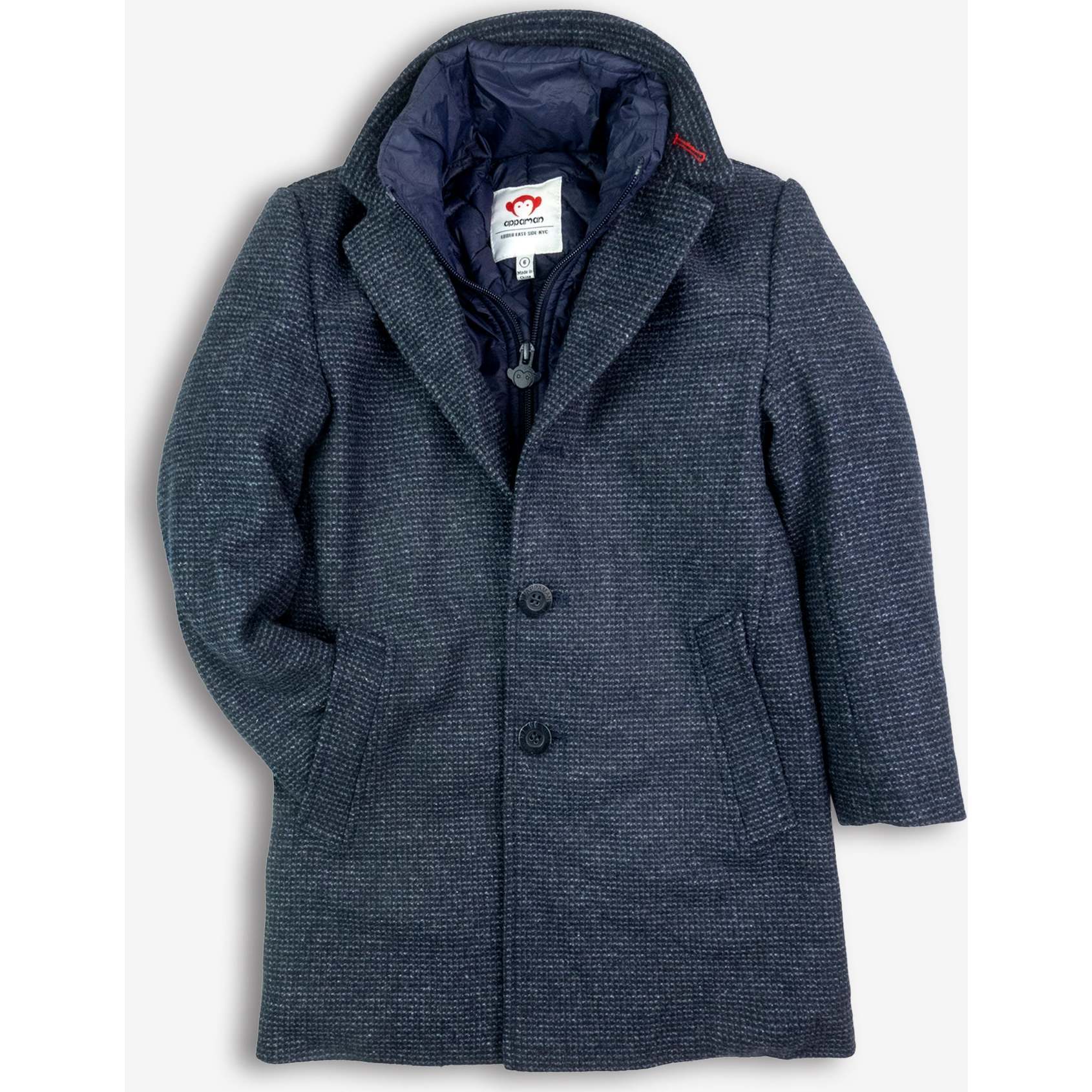 City Overcoat, Checkered Ink - Appaman Outerwear | Maisonette