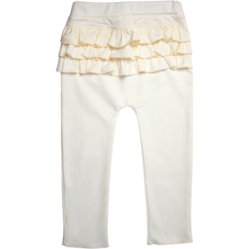 Ivory Ruffle Pants - Pants - 1