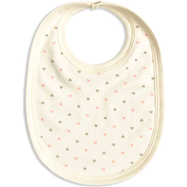 Hearts Print Bib