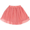 Monochrome Lined Elastic Waistband Pleated Tulle Skirt, Bubblegum Pink - Skirts - 1 - thumbnail