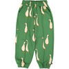 All-over Duck Graphic Print Elastic Waistband Pockets Jogger, Emerald - Sweatpants - 1 - thumbnail