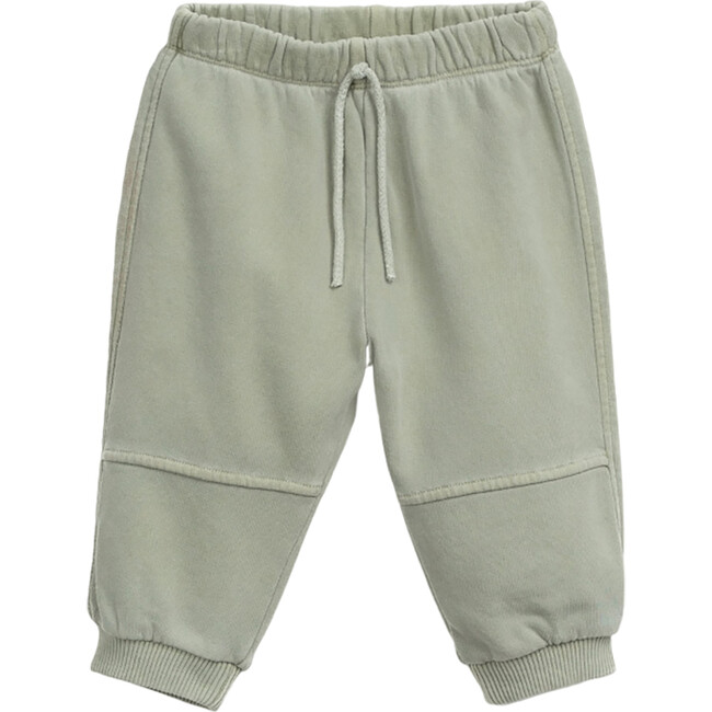 Organic Cotton Elastic Waistband Drawstring Back Pocket Jogger, Sage Green