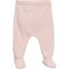 Jersey Elastic Waistband Footie Leggings, Baby Pink - Leggings - 1 - thumbnail