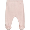 Jersey Elastic Waistband Footie Leggings, Baby Pink - Leggings - 2