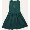 Liz Retro Dress with cross-stitch embroidery, Green - Dresses - 1 - thumbnail