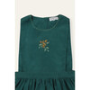 Liz Retro Dress with cross-stitch embroidery, Green - Dresses - 2