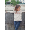 Love Embroidered Sweater with Liberty Patch, Cream - Sweatshirts - 3