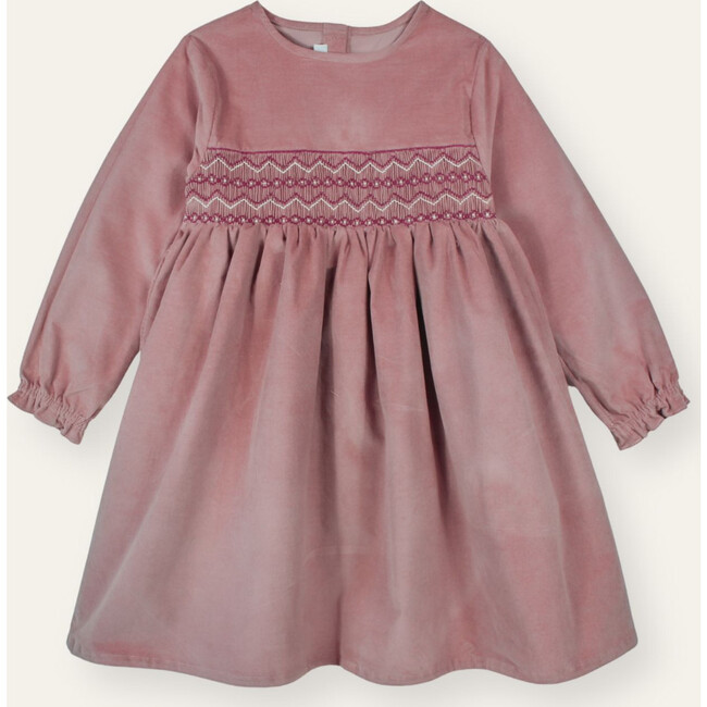 Josephine Hand Smocked Dress, Pink