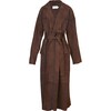 Women's Suede Clayton Coat, Chocolate - Coats - 1 - thumbnail