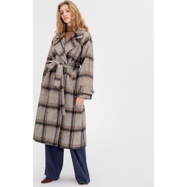 Women's Randi Coat, Navy/Tortoise Multi - Coats - 3