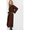Women's Suede Clayton Coat, Chocolate - Coats - 5