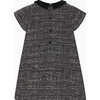 Aurelia Velvet Peter Pan Collar A-Line Dress, Black Sparkle - Dresses - 2