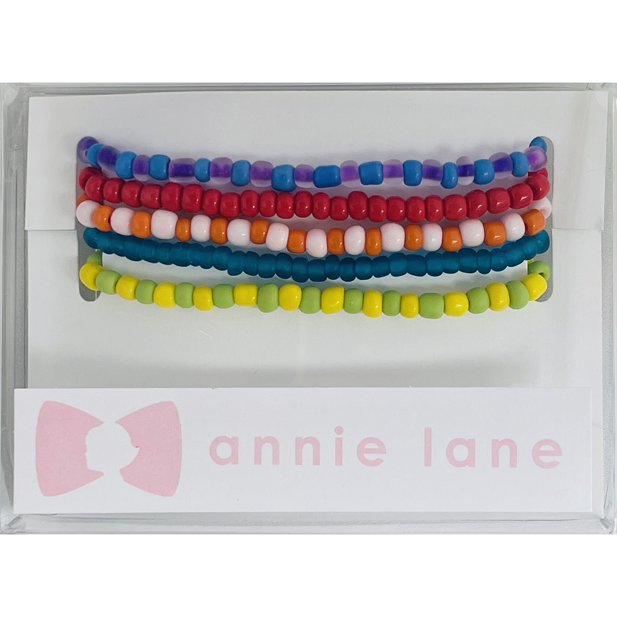 Set of Five Bracelets, Red - Bracelets - 1