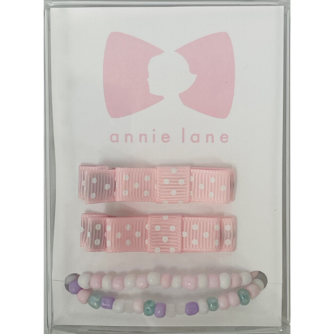 Bracelet & Bows Box Set, Pink