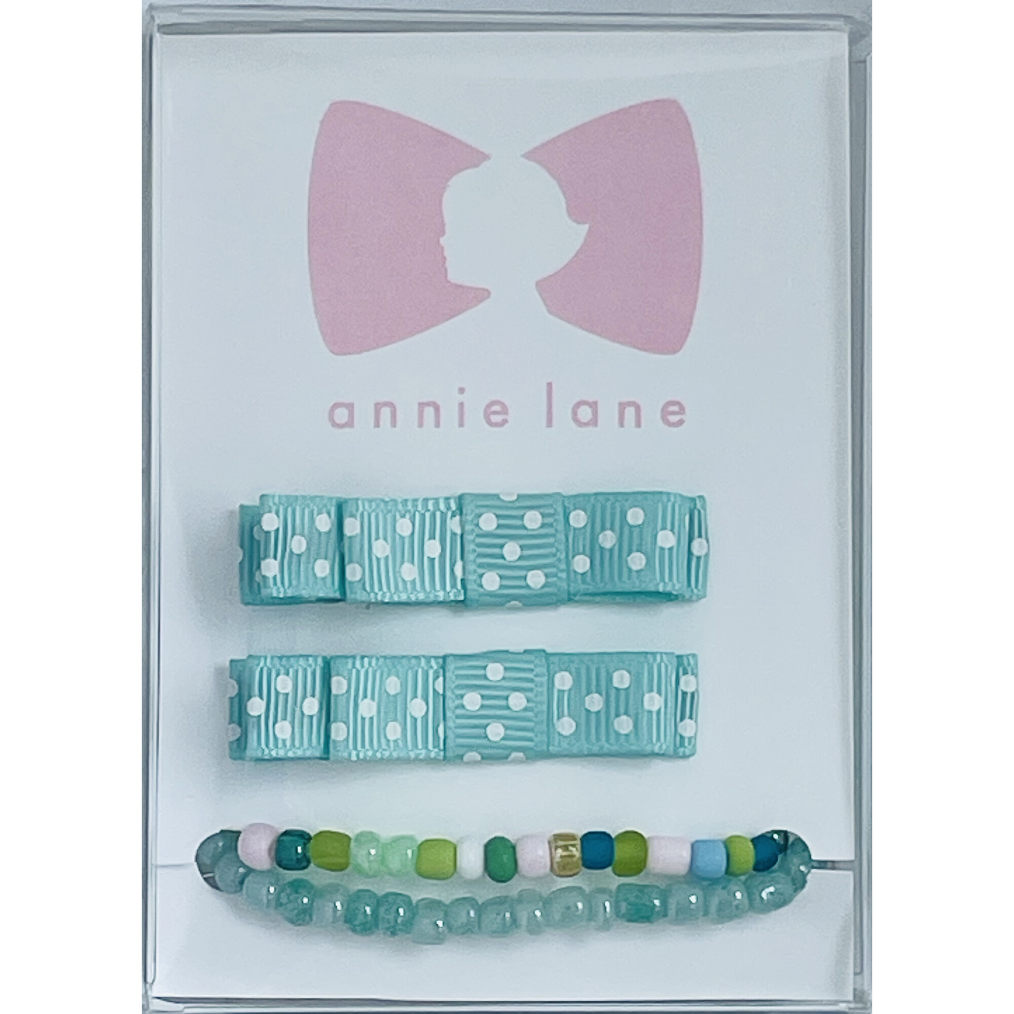 Bracelet & Bows Box Set, Green - Mixed Accessories Set - 1