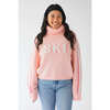 Womens Retro Ski Cropped Turtleneck, Pink - Sweaters - 2