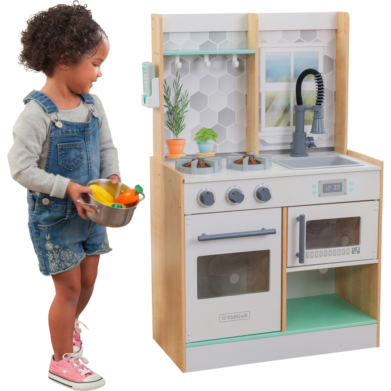 Let s Cook Play Kitchen Natural KidKraft Play Kitchens Maisonette