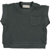 Sleeveless Sweatshirt, Grey - Shirts - 1 - thumbnail