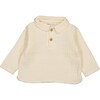 Muslin Long Sleeve Shirt, Cream - Shirts - 1 - thumbnail