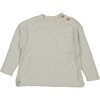 Long Sleeve T-Shirt, Pale Blue Grey - T-Shirts - 1 - thumbnail