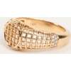 Women's Woven Open Diamond Accent Signet Pinky Ring - Rings - 3