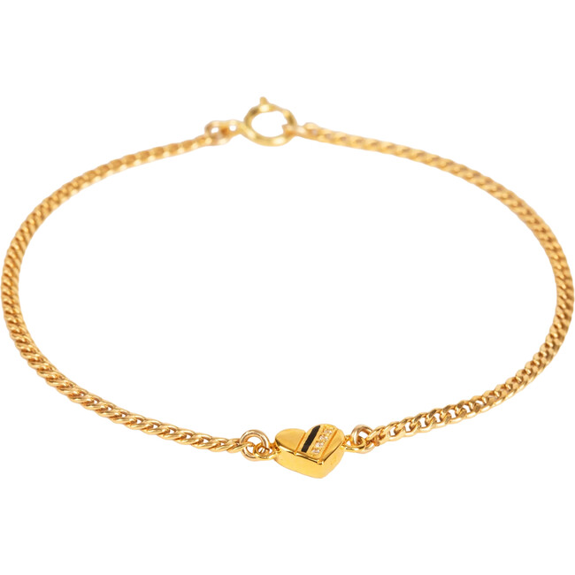 Women's Gold Love Heart Charm Bracelet - Bracelets - 1