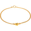 Women's Gold Love Heart Charm Bracelet - Bracelets - 1 - thumbnail