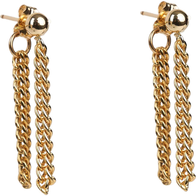 Women's Double Link Drop Earrings - Earrings - 1