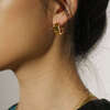 Women's Tiered Block Hoops - Earrings - 2