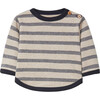 Striped Sweater, Navy - Sweatshirts - 1 - thumbnail