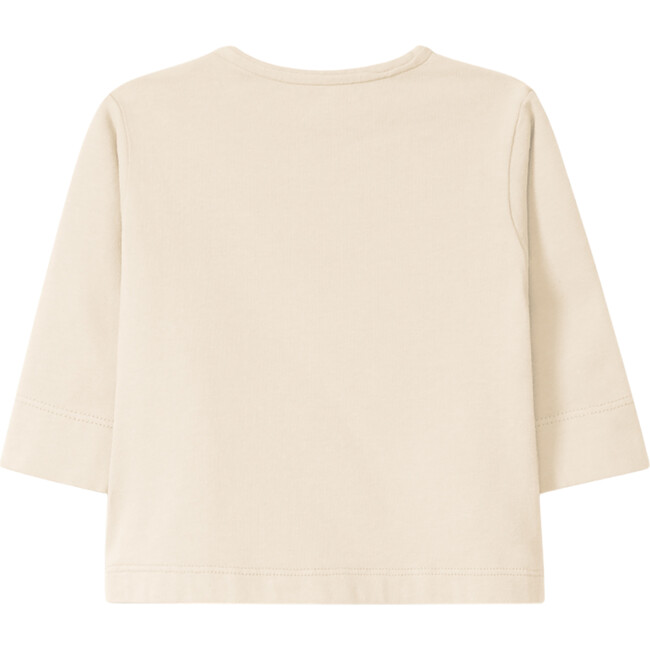 Long Sleeve Pocket Tee, Cream - T-Shirts - 2