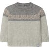 Knit Sweater, Grey - Sweaters - 1 - thumbnail