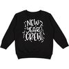 New Year Crew Sweatshirt, Black - Sweatshirts - 1 - thumbnail