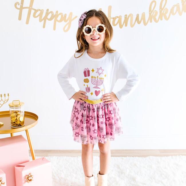 Hanukkah Blush Pink Tutu, Pink - Skirts - 2