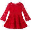 Wonderland Embroidered Dress, Red - Dresses - 1 - thumbnail